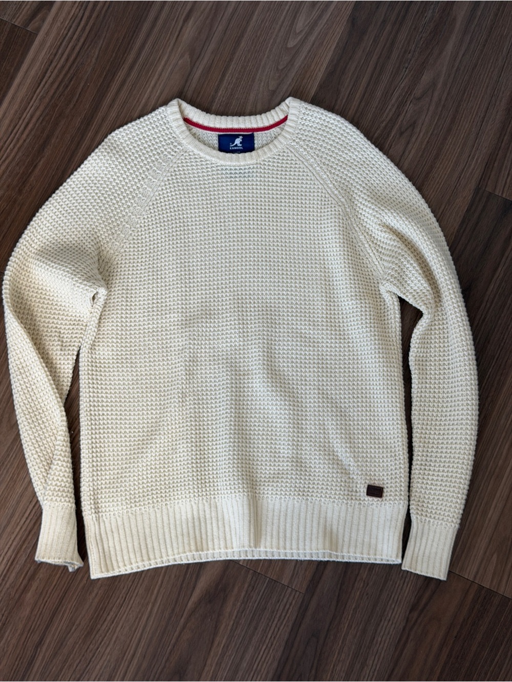 Kangol Cream Textured Knit Crewneck Sweater - Men